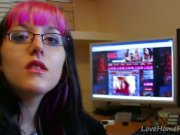 Nerdy Goth Chick Takes It In The Ass 2/16