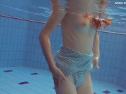 Hot European teen in striped clothes 12/16