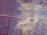 Hot European teen in striped clothes 16/16