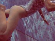 Hot European teen in striped clothes 4/16