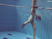 Hot European teen in striped clothes 9/16