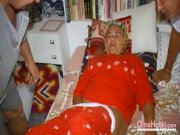 OmaHoteL Two Guys Playing with One Hairy Grandma