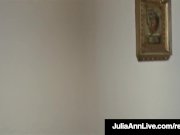 Elegant Milf Julia Ann Strips & Plays With Lingerie In Bed! 3/16