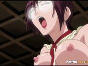 Hentaixxx - Horny busty Maid loses her Virginity to a fat Cock 11/16