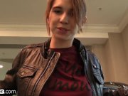 Flashing her pussy in a restaurant