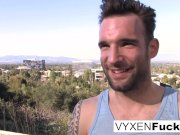 Vyxen Steel lets him cum on her huge tits 3/16