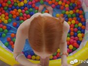 Tiny4k Small breasted ginger Dolly Little fucked after ball pit fun 9/16