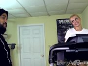 White bitch loves to worship black cock 2/16