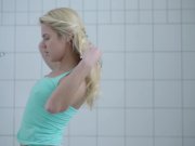 Naughty Teen Newcomer Taylor cums Hard in the Shower 3/16