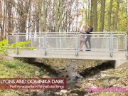 Lesbea Pert petite Russian nymphette in fishnet stockings fucks blonde 1/16