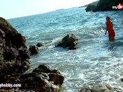 My Dirty Hobby - Hot brunette fucked on a rocky shore 1/16