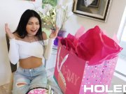 HOLED Happy birthday anal fuck and creampie with brunette Adria Rae 3/16