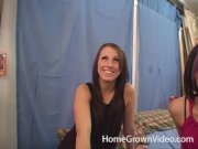 Two cute amateur lesbians first time together 1/16