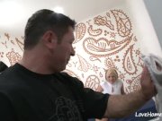 Blonde on her knees sucking before having sex 2/16