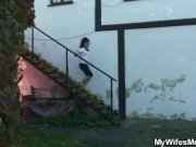 Wife finds her old mom and BF fucking in the garden 16/16