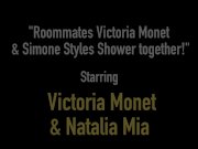 Roommates Victoria Monet & Simone Styles Shower together! 1/16