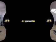 VR porn with Amanda Estela who sucks and fucks her glass dildo 16/16