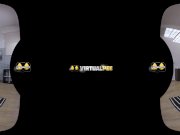 VR porn with Amanda Estela who sucks and fucks her glass dildo 6/16