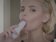 Hot Russian Melena Maria bangs her ass with a dildo 1/16