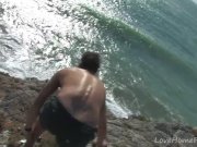 Redhead In Gold Bikini Fuck Outdoors Doggy Style 1/16