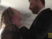 Submissive BBW gagged and hammered hard 4/16
