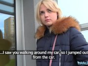 Public Agent Hot blondes gets a mouthful of cum after fucking for cash 2/16