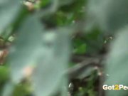 Sexy redhead babe Kattie Gold is out cycling when she feels sudden pee desp 16/16