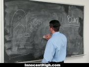 InnocentHigh - Hot Blonde Slutty School Girl Swalllows Substitute Teachers 1/16