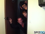 Spizoo - Teen Anissa Kate sucking 3 big dicks, big booty & big boobs 10/16