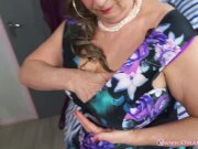 OmaGeiL Busty Mature Lady Solo Striptease 8/16