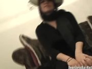 Chubby hairy slut toys her fuck hole 2/16