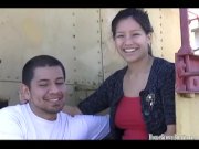 Tiny big boob amateur in homemade video with boyfriend 1/16