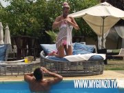 Mugur fucks gorgeous German MILF Lana Vegas at the pool 3/16