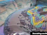 Canadian Cougar Shanda Fay Gets A Warm Mouthful of Cum!