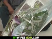 Older mom-inlaw seduces him into hot sex 3/16