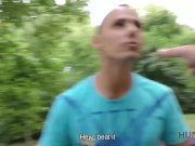 HUNT4K. Tanned brunette Liliane enjoys sex for money with stranger 1/16