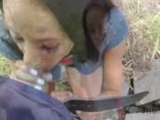 HUNT4K. Tanned brunette Liliane enjoys sex for money with stranger 5/16