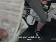 HUNT4K. Man for money let stranger fuck his slutty girlfriend in gym 7/16