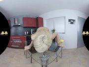 Virtualpee - Pissing housewife cleans her table with pee 15/16