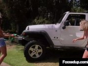 Car Wash Cunnilingus With Young Black Jenna Fox & Shy Love! 2/16