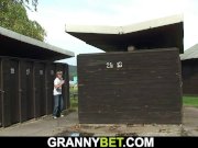 Smart guy fucks old blonde granny on public 3/16