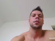 Maskurbate Czech Hunk Caught Flexing and Jerking on cam 7/16
