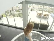 POVD Balcony blonde WARM CREAMPIE FUCK 2/16