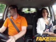 Fake Driving School Spunk covered pussy for busty British babe Alice Judge 6/16