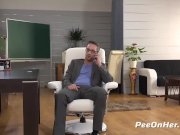 Peeonher - Piss drinking blonde takes a creampie 3/16