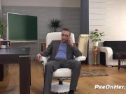 Peeonher - Piss drinking blonde takes a creampie 5/16