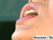 Redheaded pregnant babe teases before getting fucked outdoors 10/16