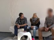 HUNT4K. Rich guy plays with blonde's pussy in front of her cuckold 4/16