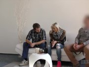 HUNT4K. Rich guy plays with blonde's pussy in front of her cuckold 8/16