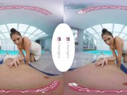 VRBangers Young Brunette Get Fucked Hard at the Pool Side VR PORN 3/16